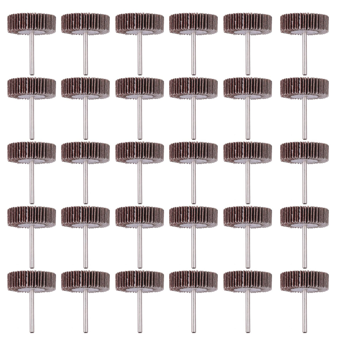 Rocaris 120 Grit 1/4" Abrasive Flap Wheel Sander Set, 30 Pack