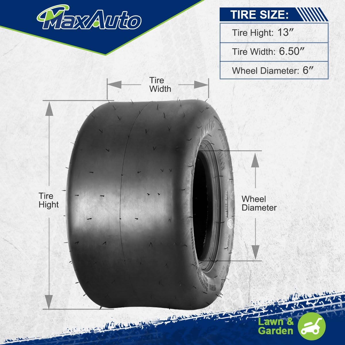 13x6.50-6 Lawn Mower Tires,13x6.50x6nhs Zero Turn Tires,13-6.50-6 Smooth Turf Tires,13x6.5-6 Tires Replacement For