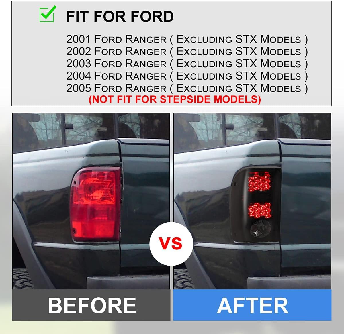 Nixon Offroad Tail Lights for Ford Ranger 2001-2005 Tail Lamps