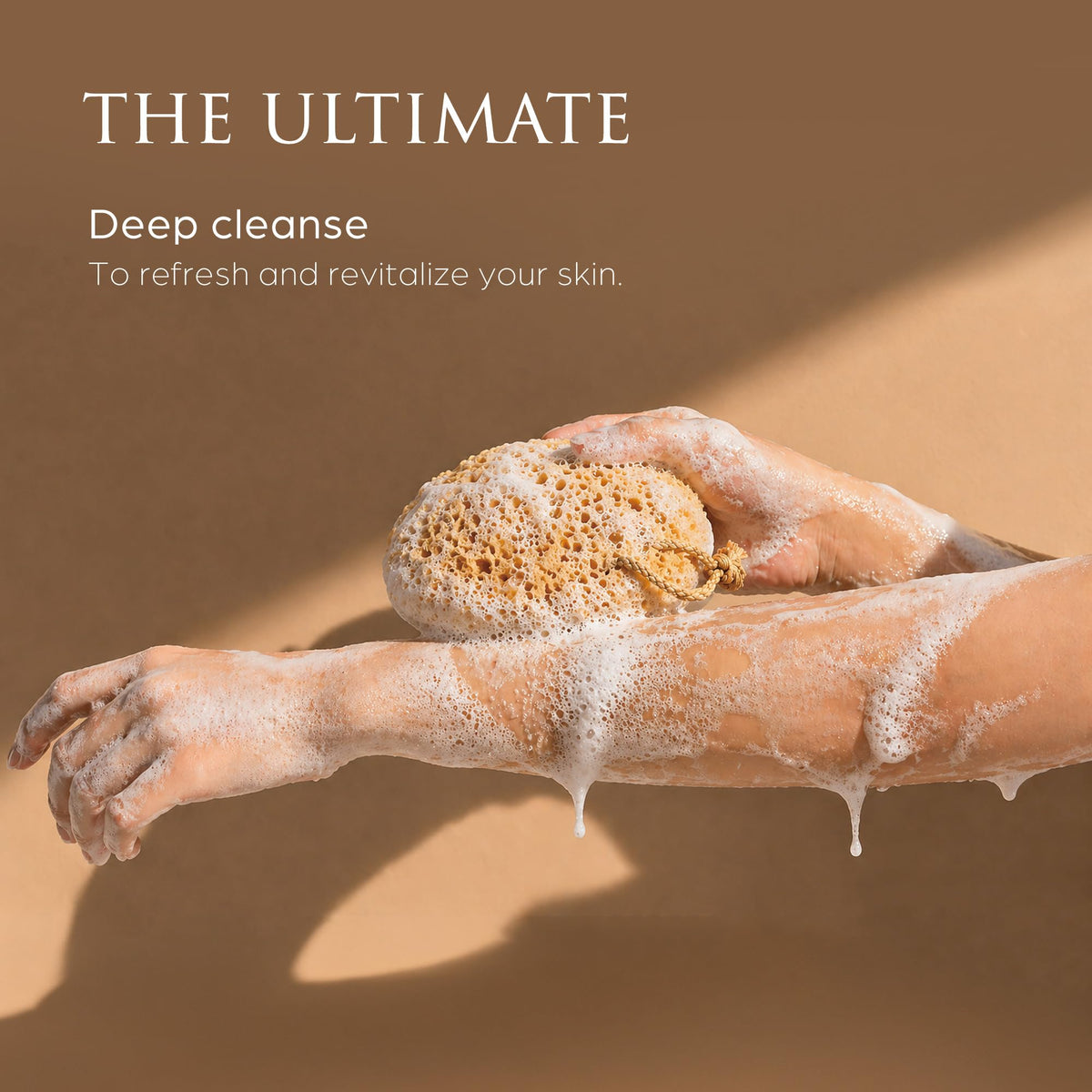 Spongentle Loofah Sponge for Shower and Bathing, Bath Sponge with Dual Texture, Shower Pouf for Gentle and Deep