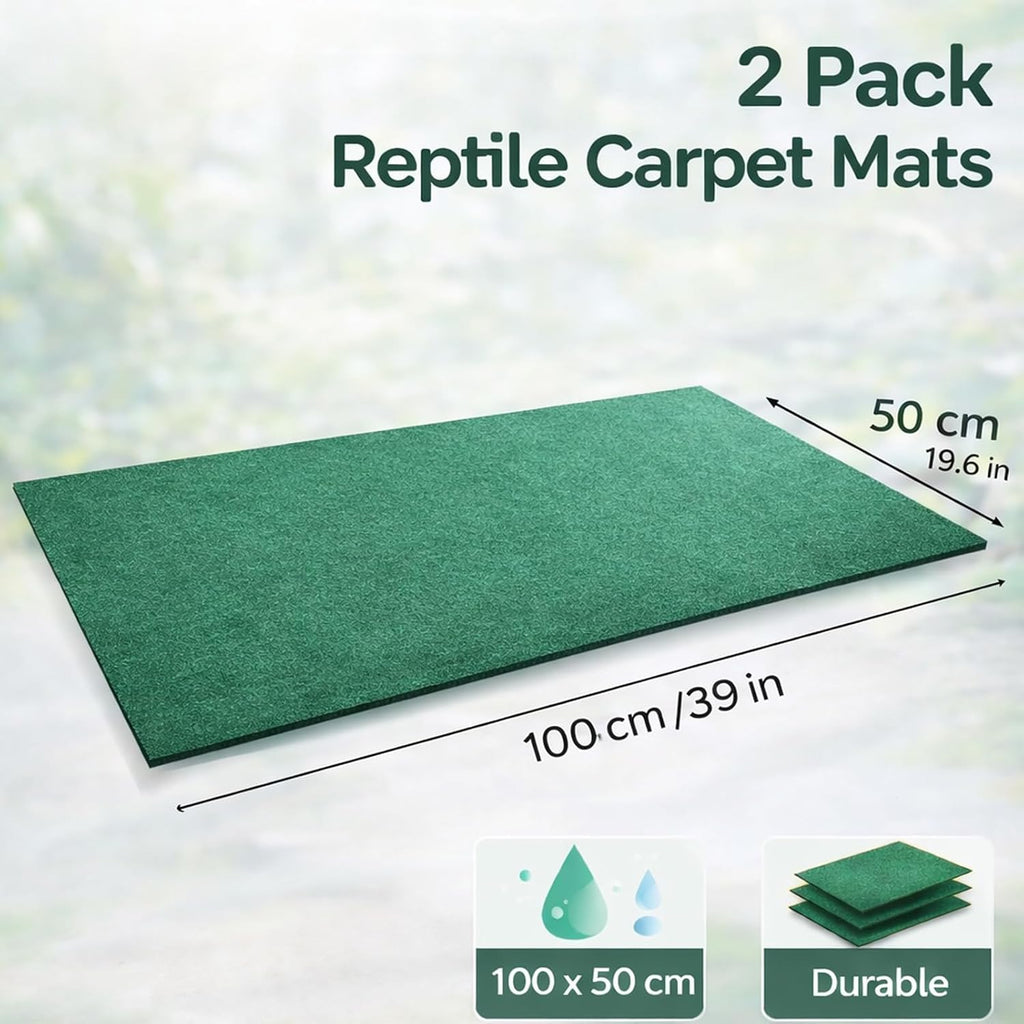 2 Pack Reptile Carpet, 39’’ x 20’’ Terrarium Bedding