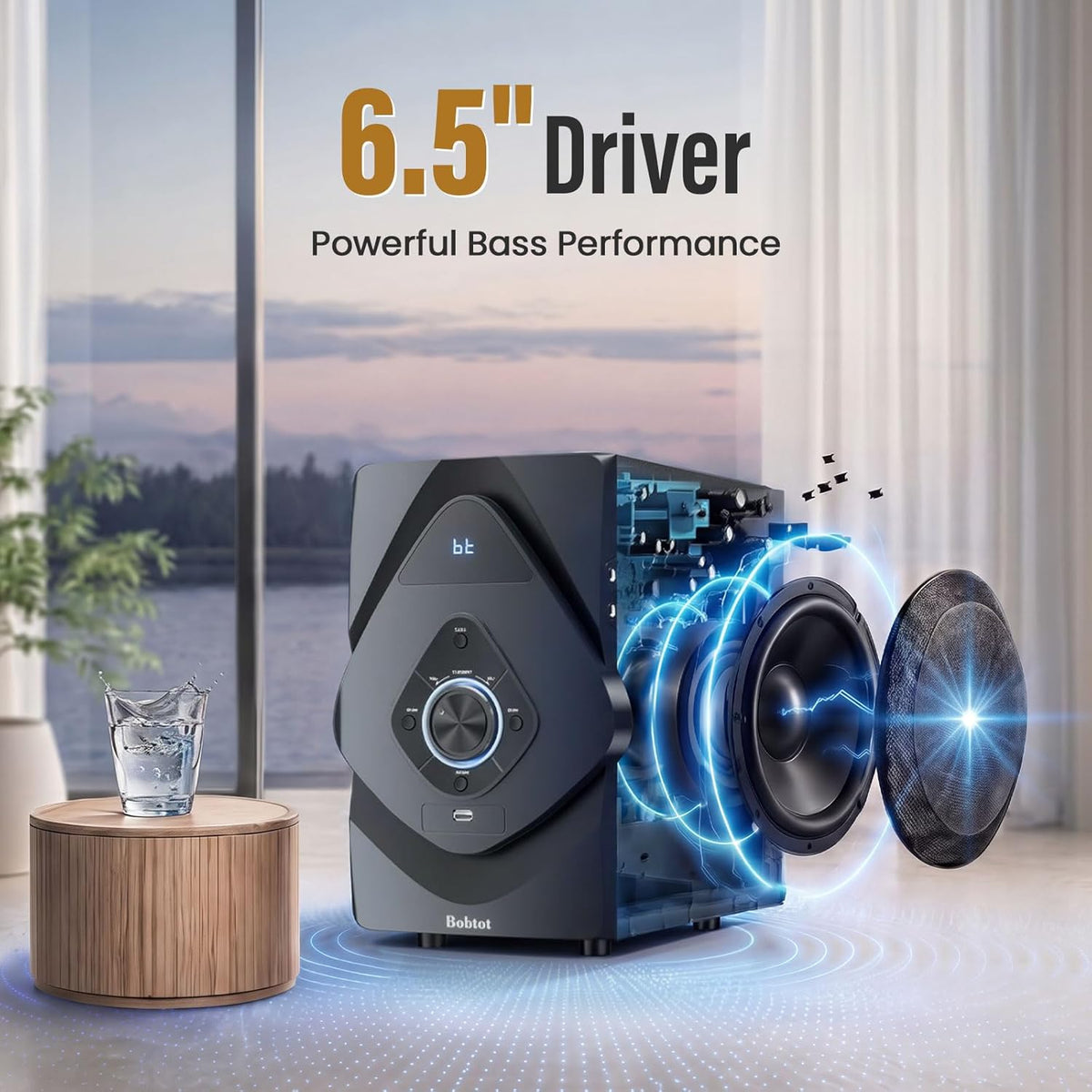 Home Theater System Wireless Rear Satellite Speakers | 800W 6.5 inch Subwoofer 5.1/2.1 Channel Surround Sound Systems