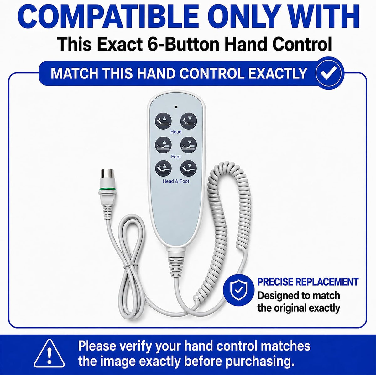 Replacement for Medline Medlite Bed MDR107003L MDR107003LO MDR630154R Hand Control Pendant