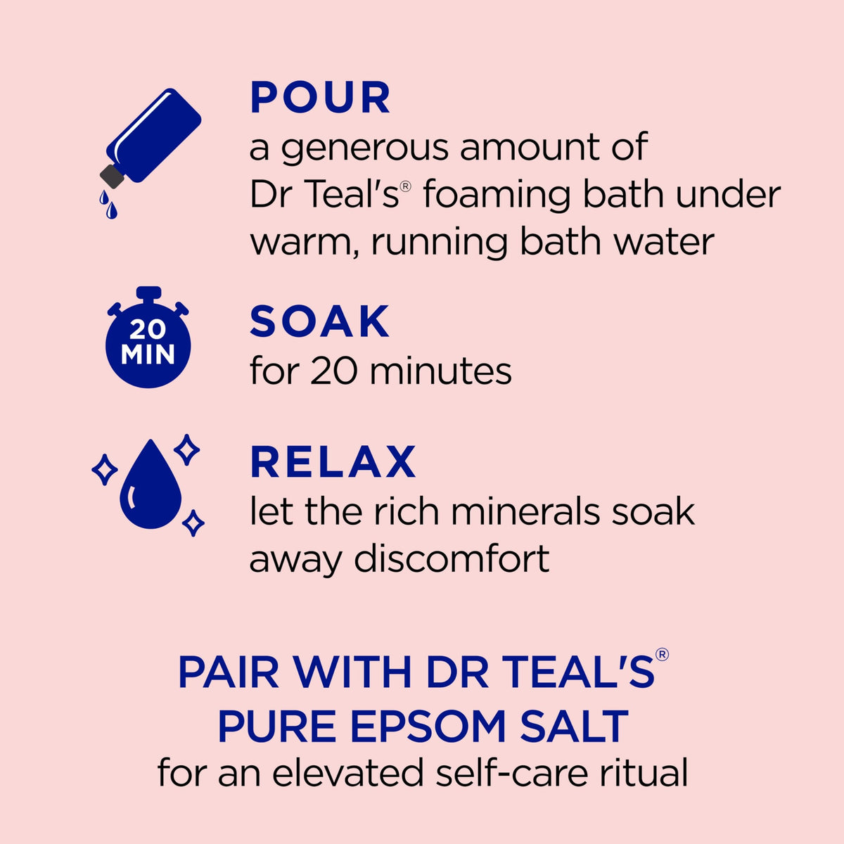 Foaming Bath with Pure Epsom Salt, Ashwagandha, 34 fl oz (Pack of 4)