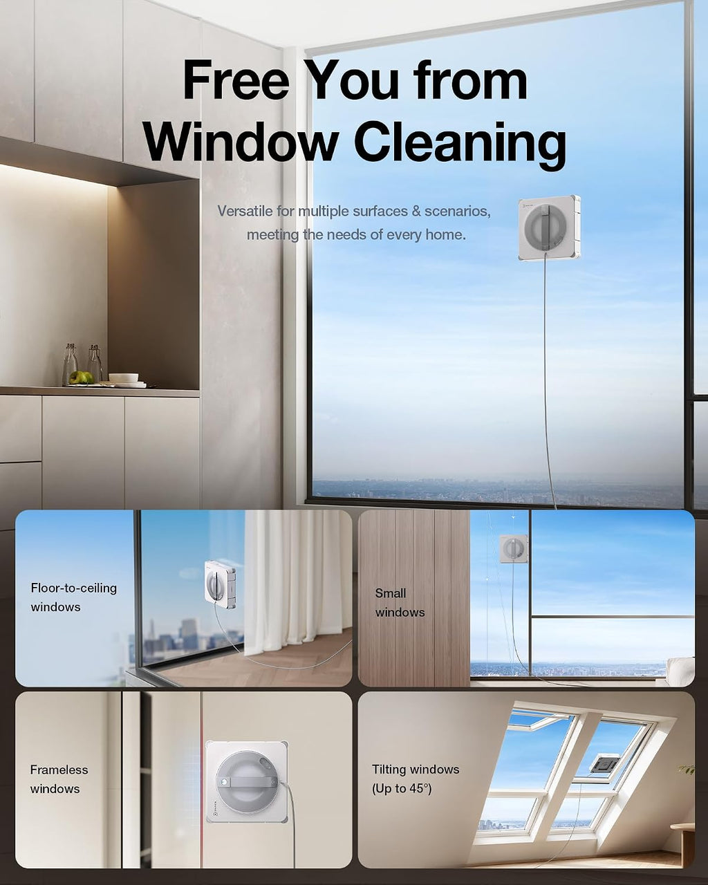 WINBOT W2S PRO Window Cleaning Robot, 10,000Pa Suction