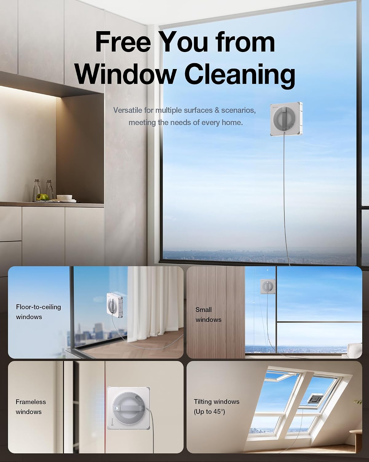 WINBOT W2S PRO Window Cleaning Robot, 10,000Pa Suction