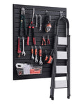 Slat Wall Paneling, 4 x 4 ft, PVC Garage Slatwall with Modular Design, Black Slat Wall Easy-to-Install Adjustable