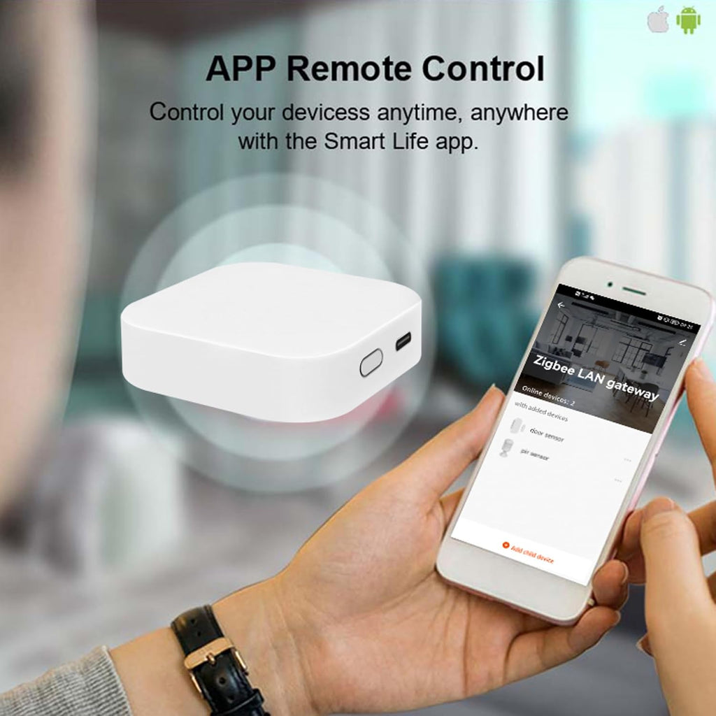 Tuya Smart Multi-Mode Gateway, Zigbee 3.0, BLE, Bluetooth Mesh, Smart Home Wireless Hub for Home Automation, 2.4GHz