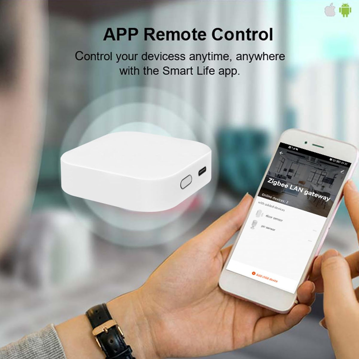 Tuya Smart Multi-Mode Gateway, Zigbee 3.0, BLE, Bluetooth Mesh, Smart Home Wireless Hub for Home Automation, 2.4GHz