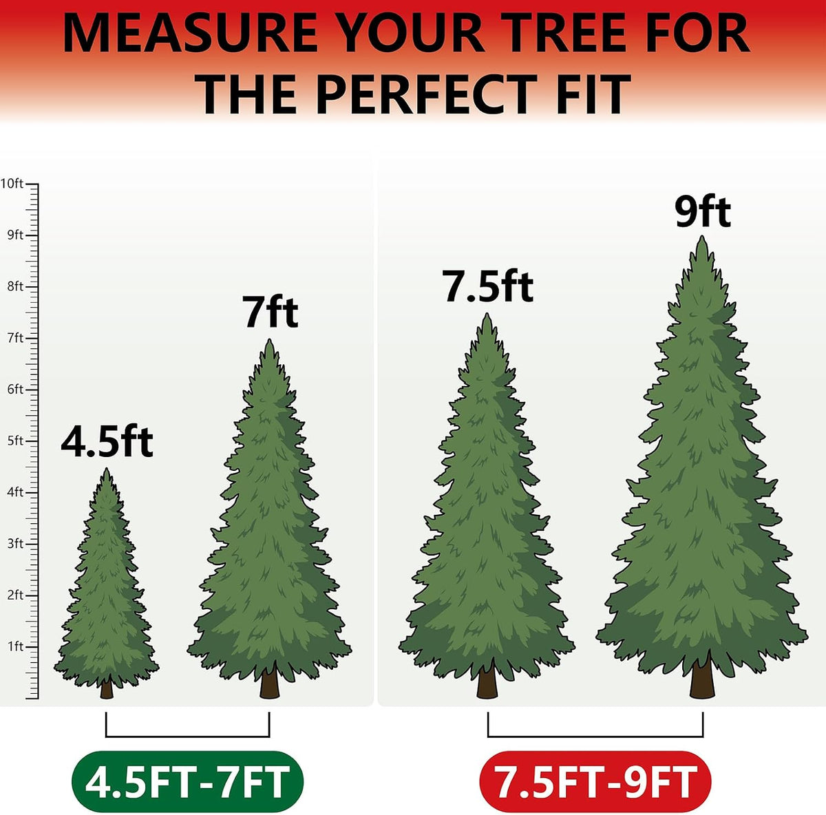 Christmas Tree Storage Bag, Fits for 4.5-7 ft Xmas Artificials | Zippered Bag with Reinforced Carrying Handles and
