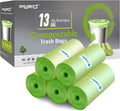 Compostable Trash Bags 13 Gallon Garbage Bags, Unscented, 80 Count