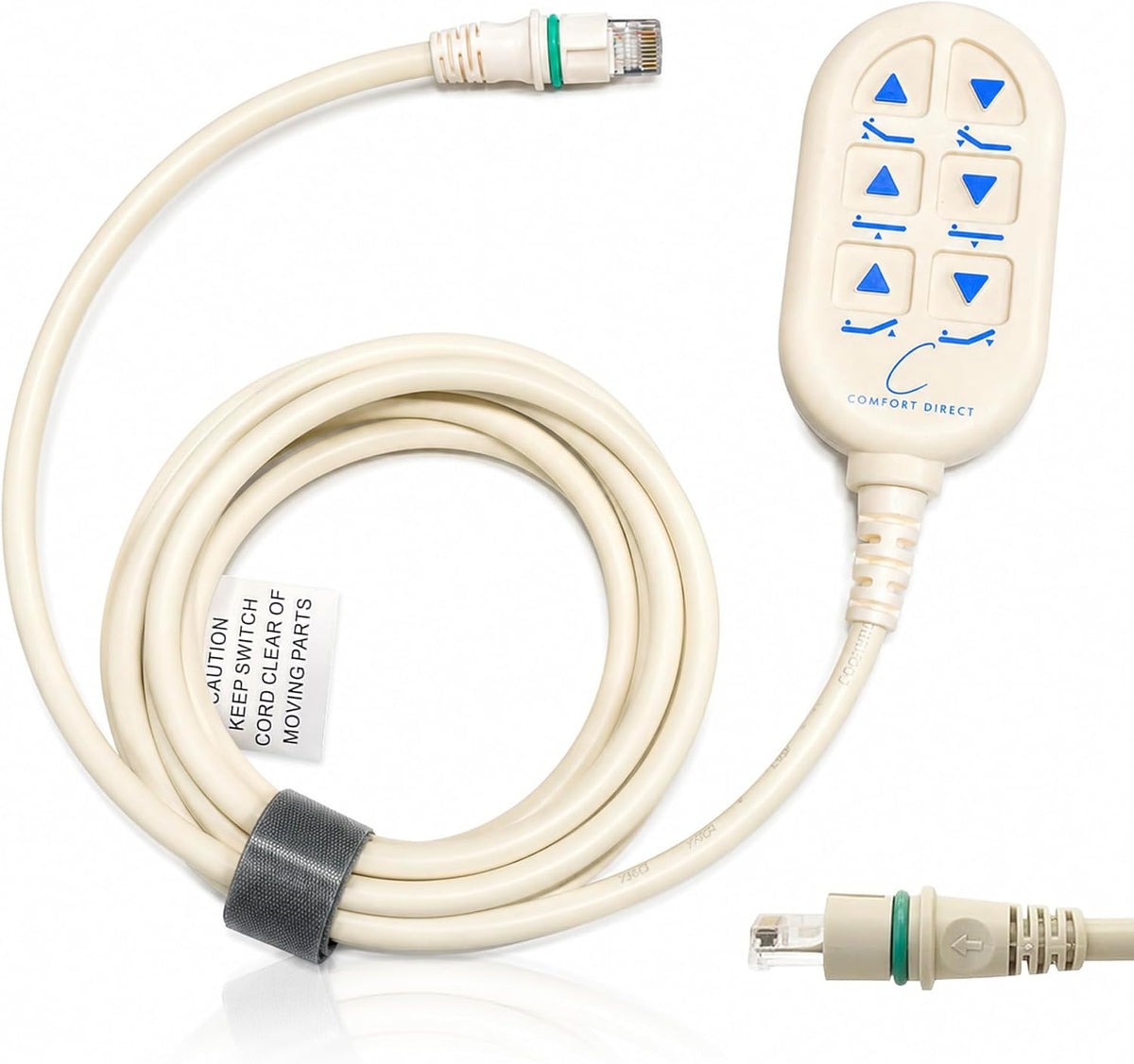 1115290 Replacement Bed Pendant for Invacare Full Electric Hospital Beds 5410IVC & 5490IVC – 6-Button Hand Control with 10-Pin Phone Style Connector – Homecare Bed Remote with 3-Year Warranty