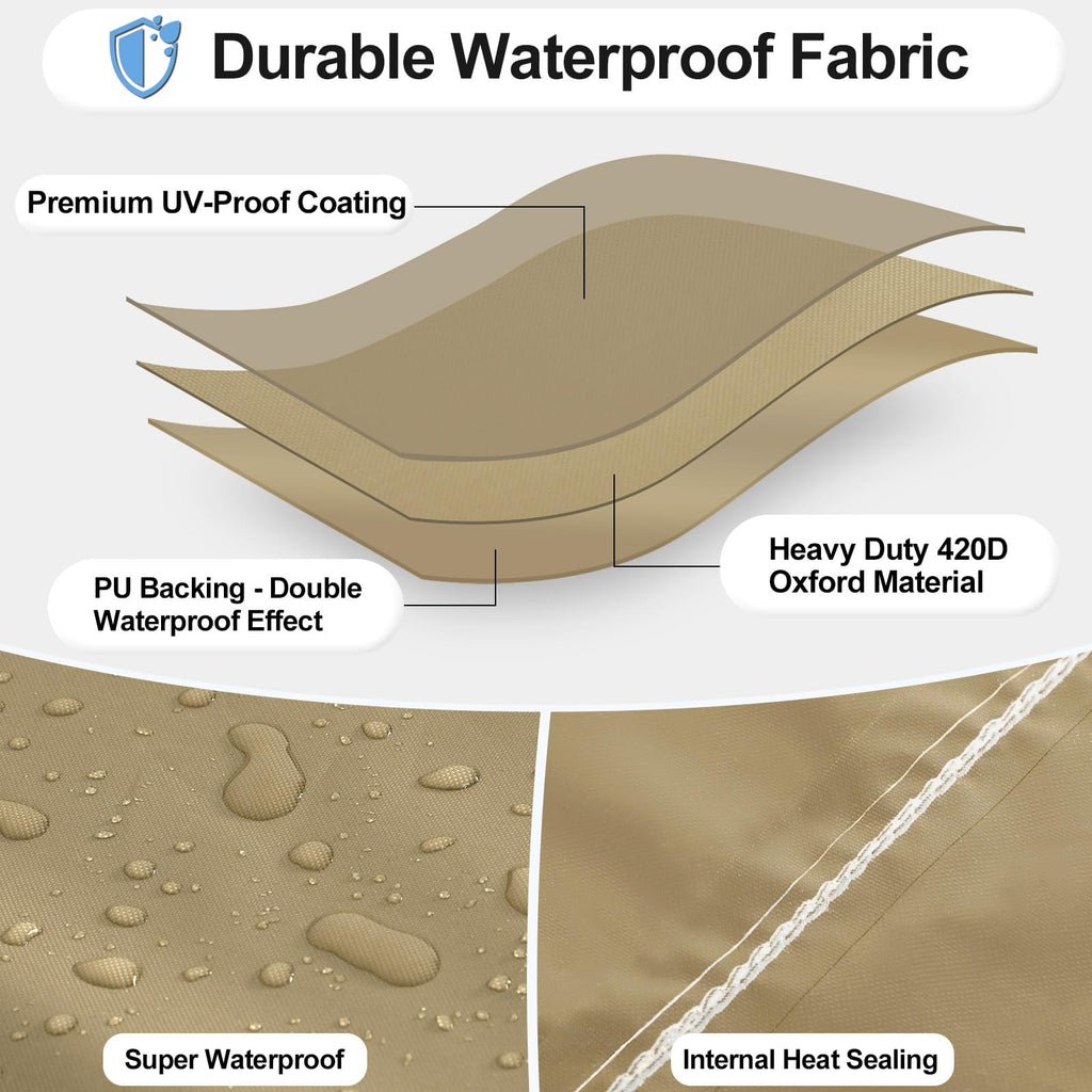 Waterproof Patio Heater Covers with Zipper and Storage Bag