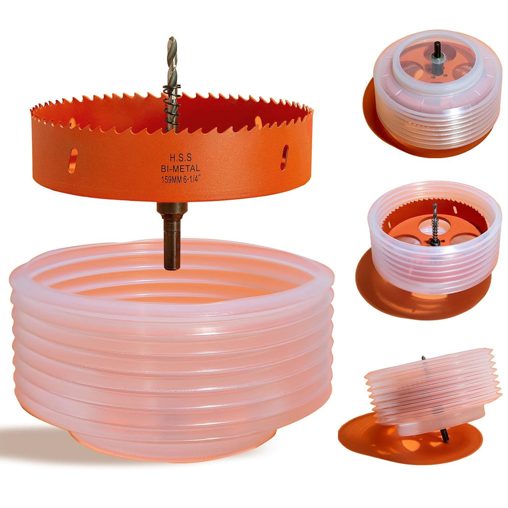 6.25" Hole Saw for Recessed Lights, with Dust Bowl Catcher