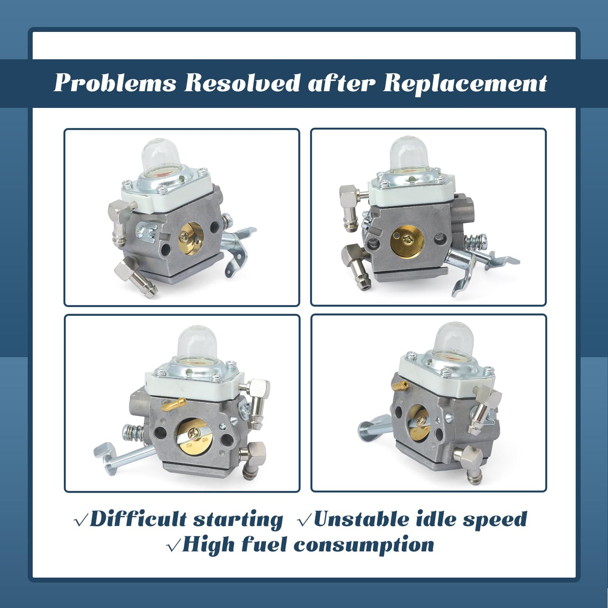 Esttlamer 16100-ZDJ-V72 Carburetor Kit Replacement for Honda GX120RT for Tillotson HDA329 for Wacker Neuson BS50-4As BS60-4As BS70-4As Rammers, Replace 5100015802 Carb
