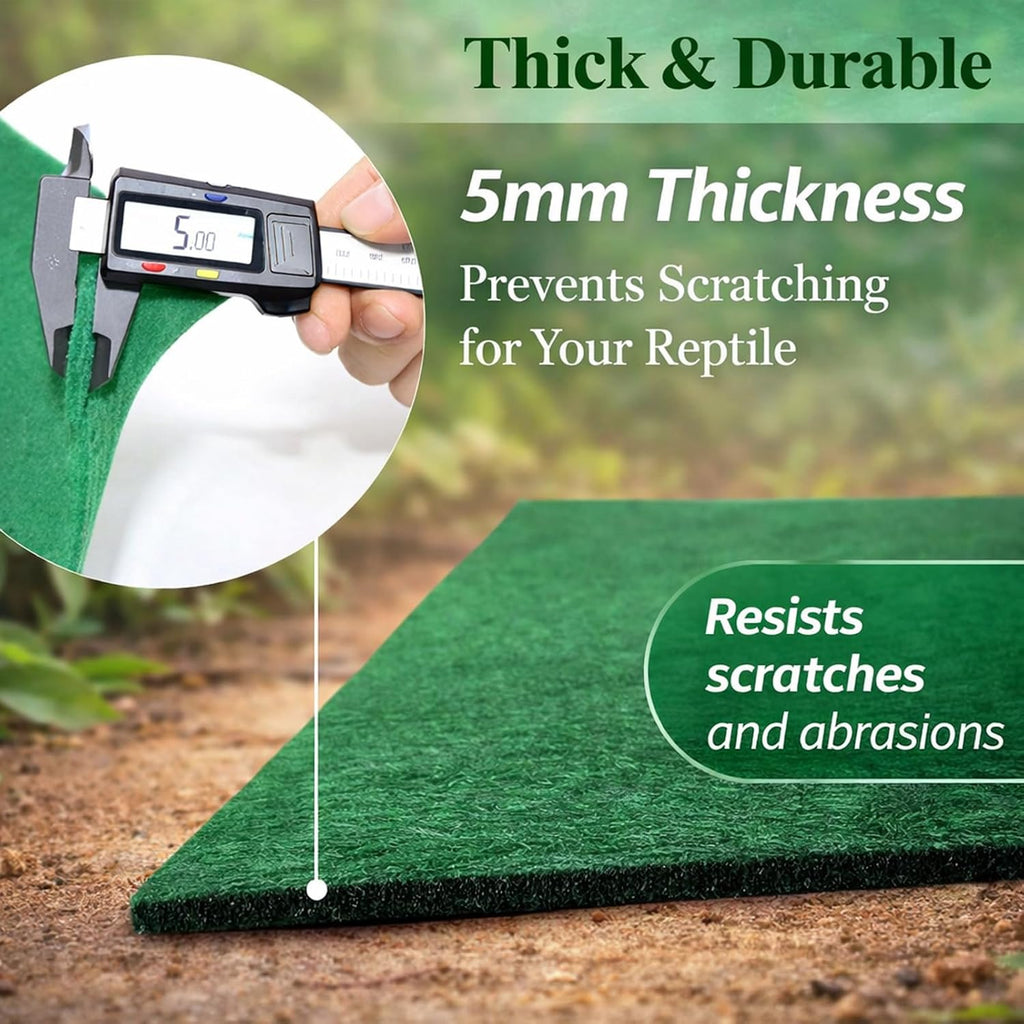 2 Pack Reptile Carpet, 39’’ x 20’’ Terrarium Bedding
