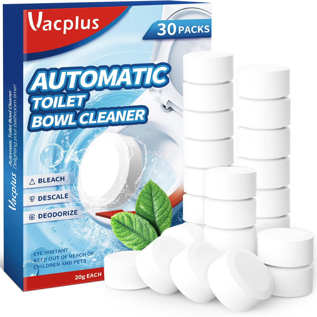 Toilet Bowl Cleaner Tablets, 30 Pack, Auto Bleach, New Packaging