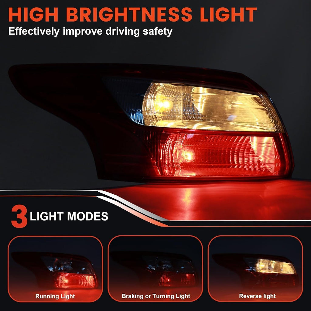 Tail Lights Outer fits 2012-2014 Ford Focus S SE SEL Titanium Sedan