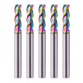 5Pcs 3/16" 3 Flute Solid Carbide Square End Mills for Aluminum, DLC Coated