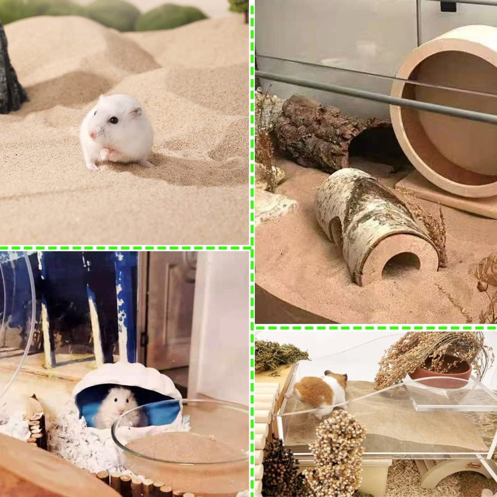 Hamster Bath Sand, 3lb Dust Free Desert Sand or Potty Litter Sand for Hamster Chinchillas Gerbil Syrian Mice Small