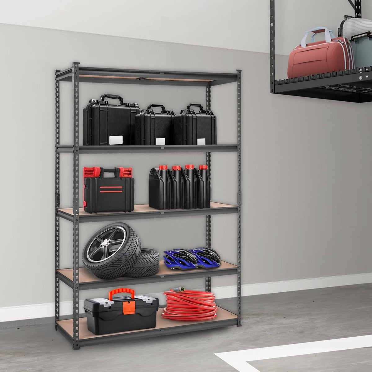 Storage Shelving Unit, 5-Tier Adjustable, 2000 lbs Capacity, Heavy Duty Garage Shelves Metal Organizer Utility Rack