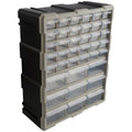39-Drawer Plastic Small Parts Organizer, Black