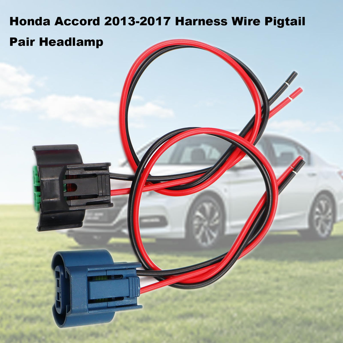 Headlight High Beam Low Beam Halogen Bulb Connectors Compatible with Honda