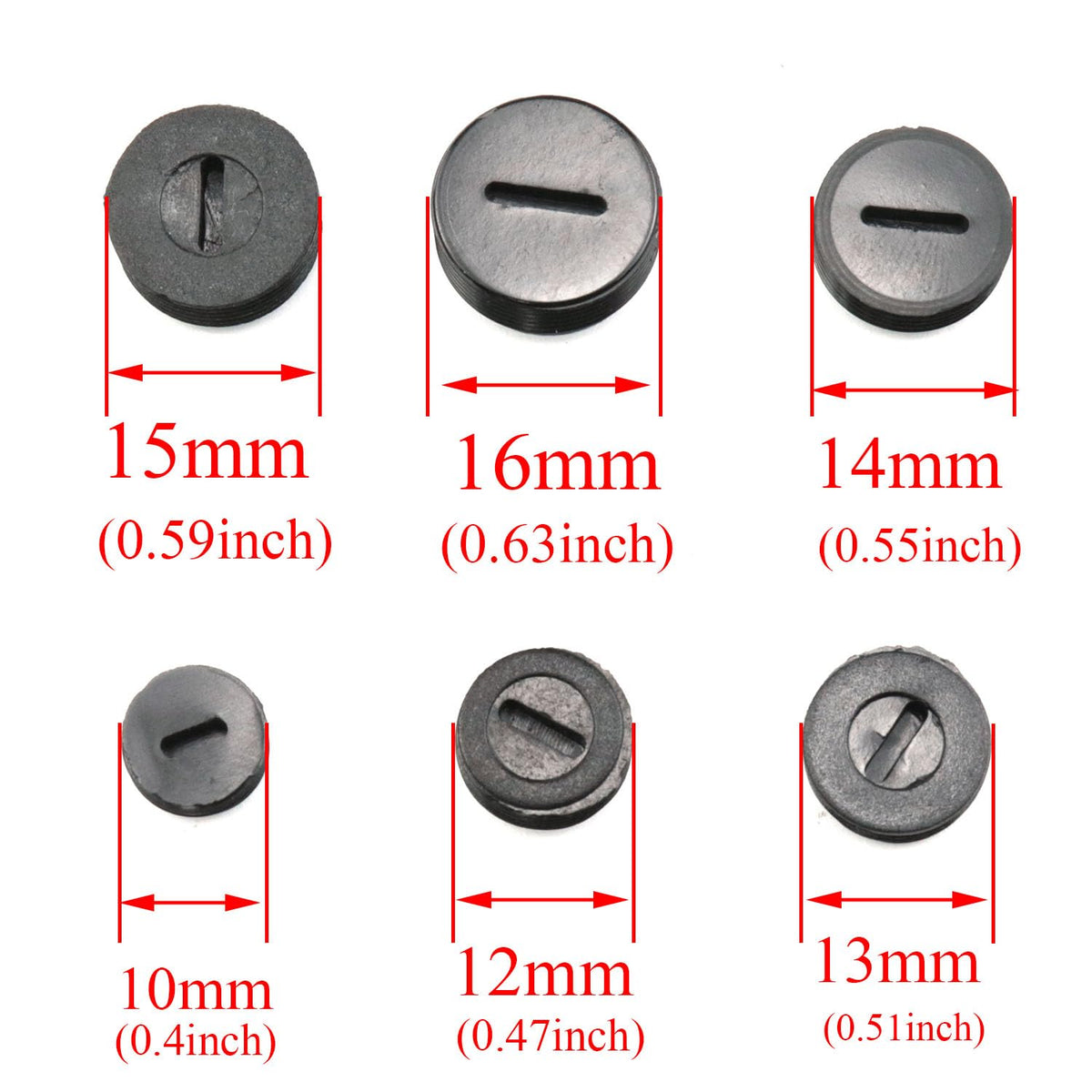 24 Piece Carbon Brush Holder Caps, 6 Sizes for Power Tools