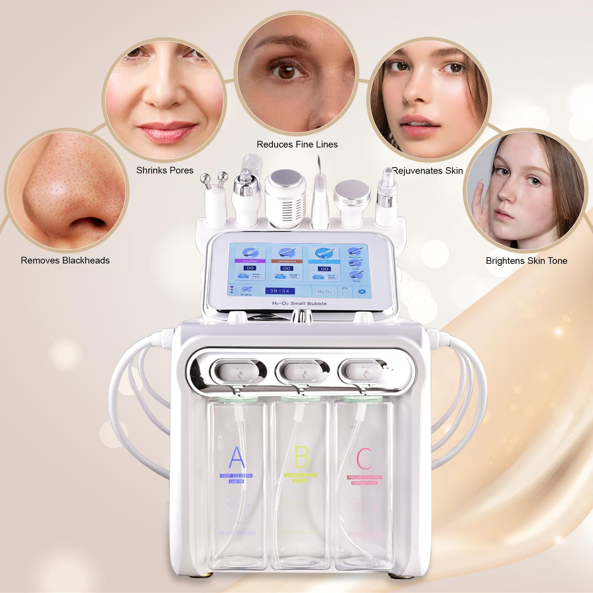 Hydrogen Oxygen 7 in1 Diamond Microdermabrasion Machine