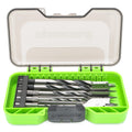 Greenworks 11 Pcs Wood Drilling Set for Woodworking, Plywood, Particle board, Fiberboard (Including Hex Shank Spade Bits & Brad Point Drill Bits)