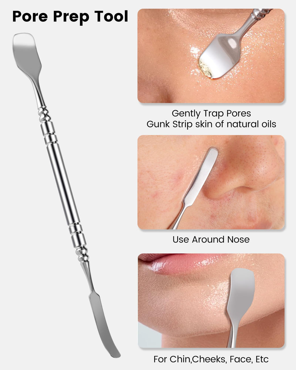 Pimple Popper Tool Kit - Boxoyx 6 Pcs Pore Prep Blackhead Remover Comedone Extractor Kit with Box for Quick and Easy