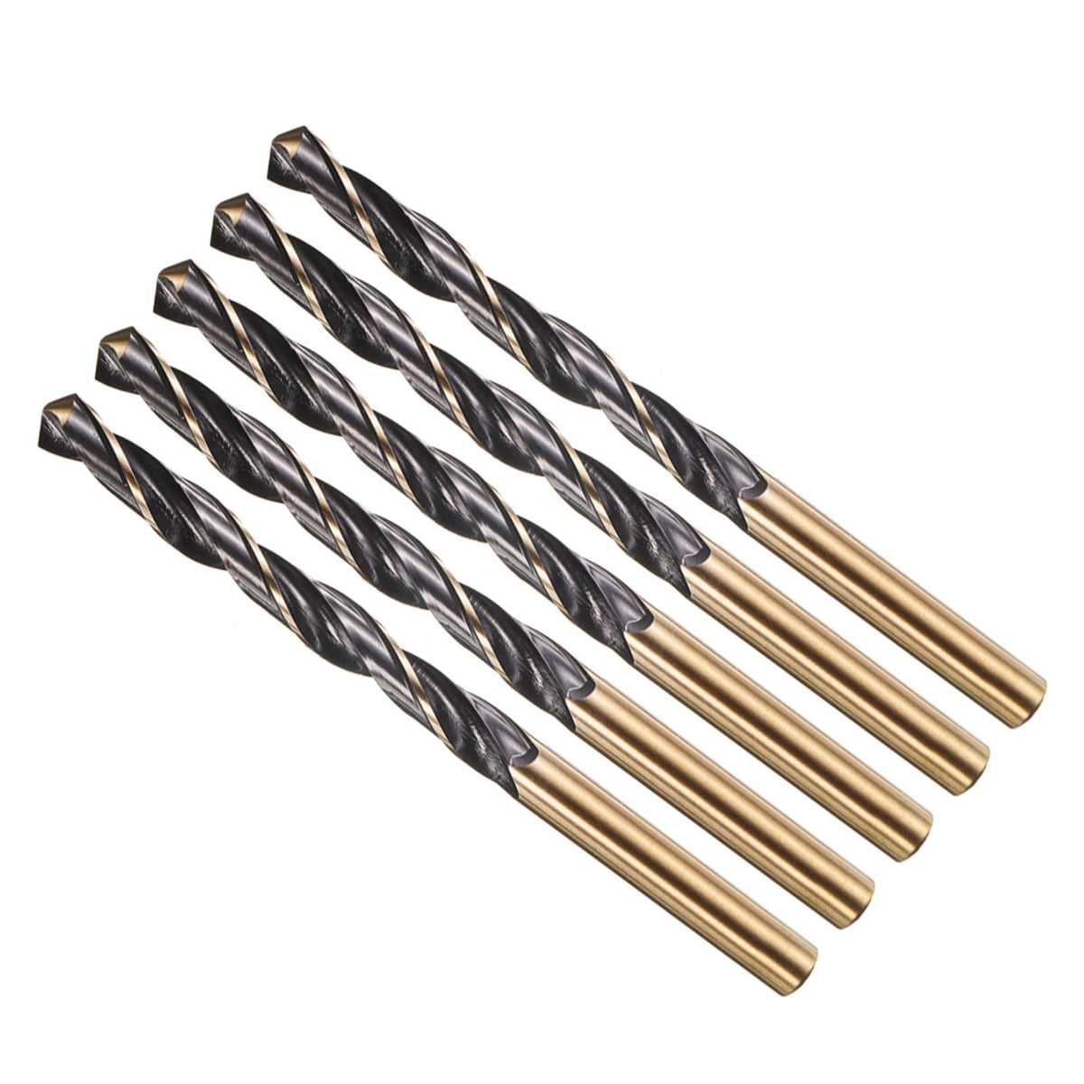 METALLIXITY Drill Bit (6.2mm) 4341 High-Speed Steel Black & Gold 5Pcs