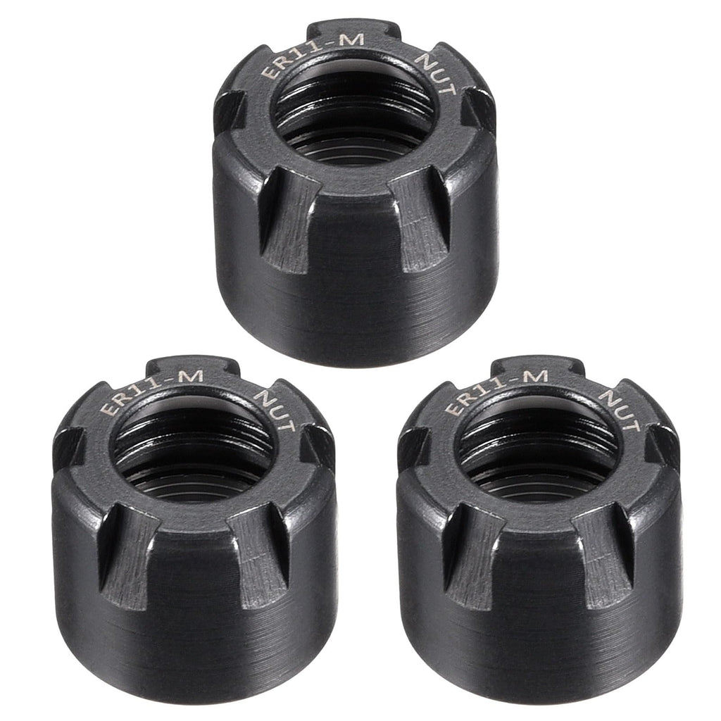 uxcell 3pcs Clamping ER11M(M13) Collet Clamping Nuts for CNC Milling Chuck Holder Lathe