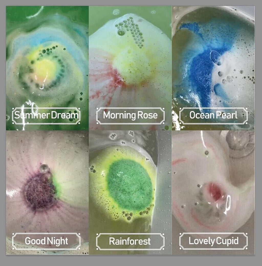 Organic Bath Bomb Set, 24 Moisturizing Essential Oil Fizzies