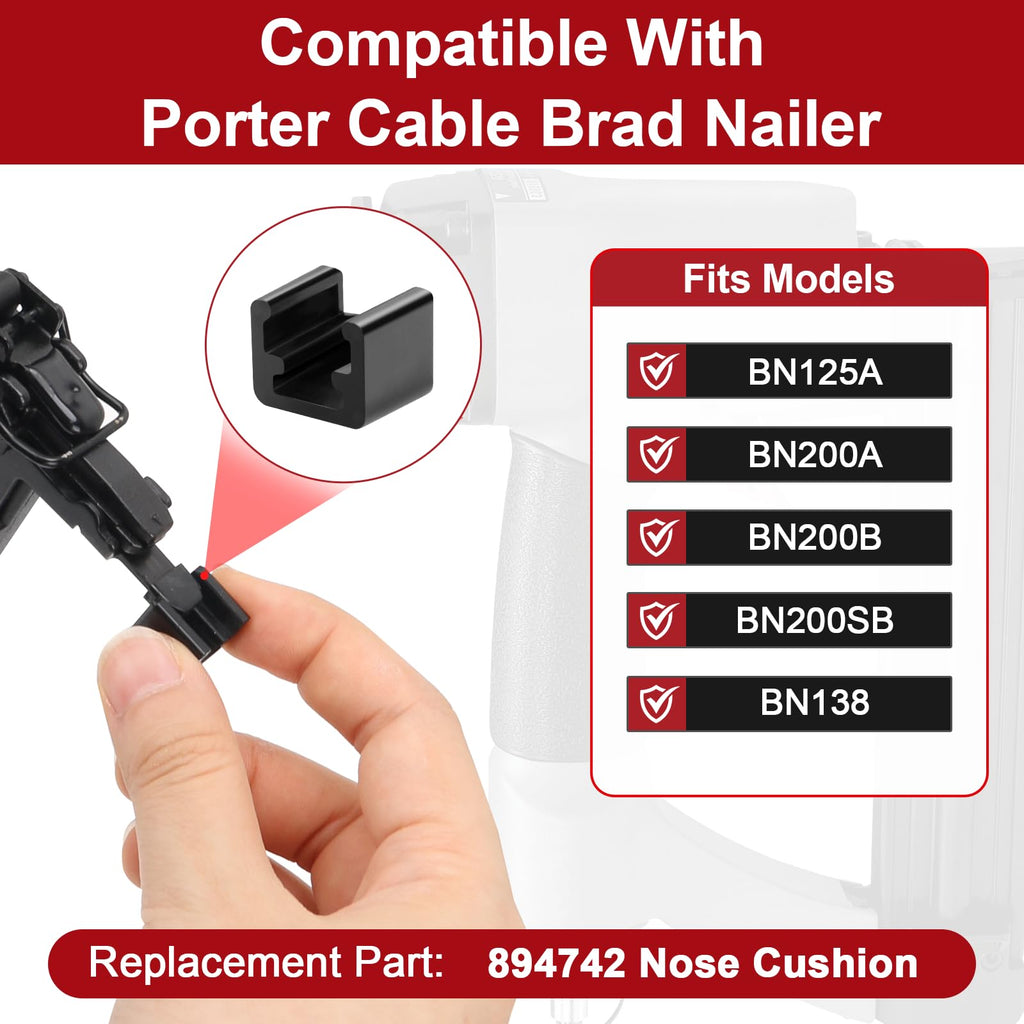 894742 Brad Nailer Nose Cushion Fits Porter Cable, No Mar Tip, 6 Pack