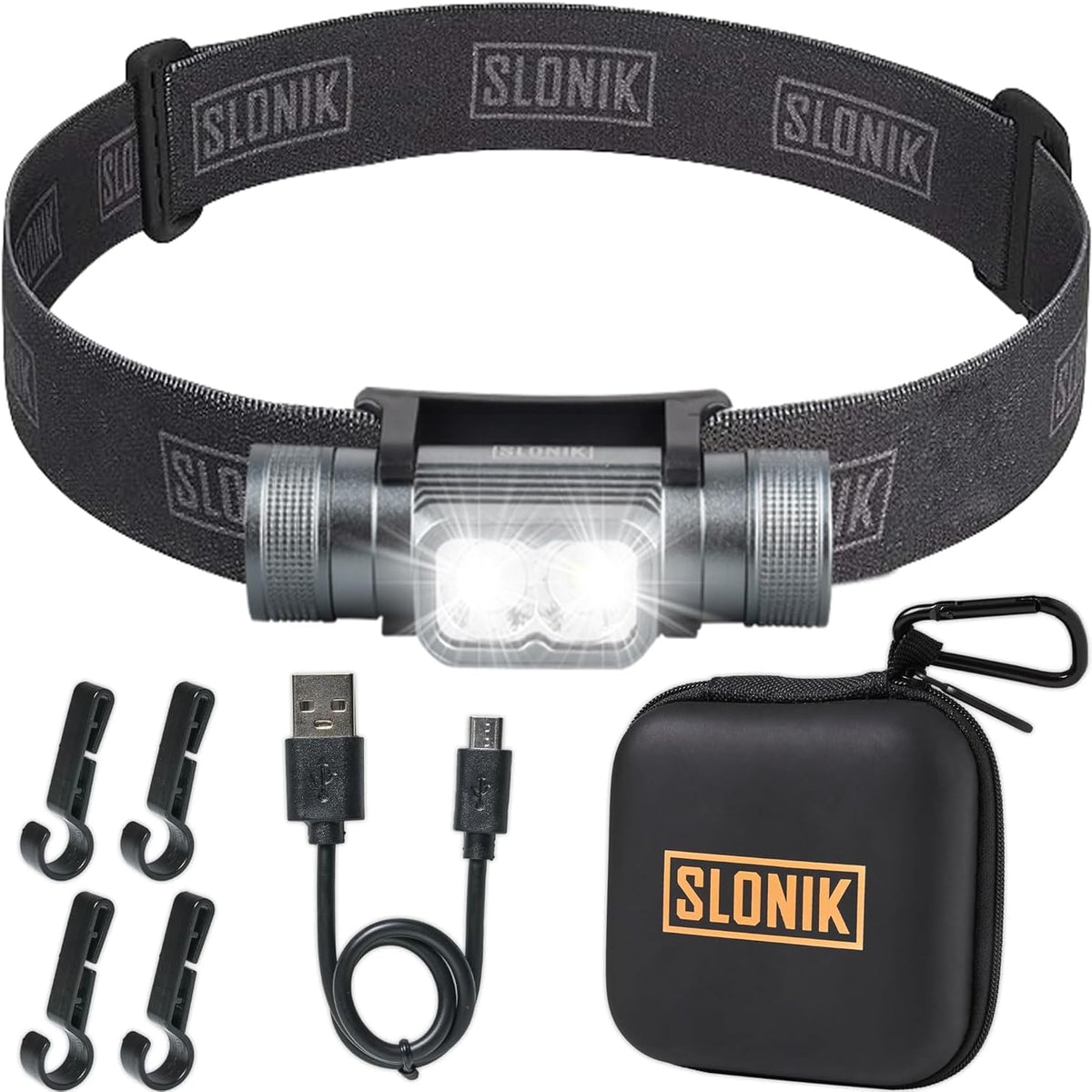 Headlamp Rechargeable - 1000 Lumen LED USB Rechargeable Headlight - IPX4 Waterproof Head Lamp with Bright 60 ft