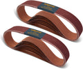 POWERTEC 2 x 72 Inch Sanding Belts, 240 Grit Aluminum Oxide Grinding Belts for Belt Grinder, Wood & Paint Sanding, Metal Polishing, Knife Sharpening, 20PK (111530-P2)