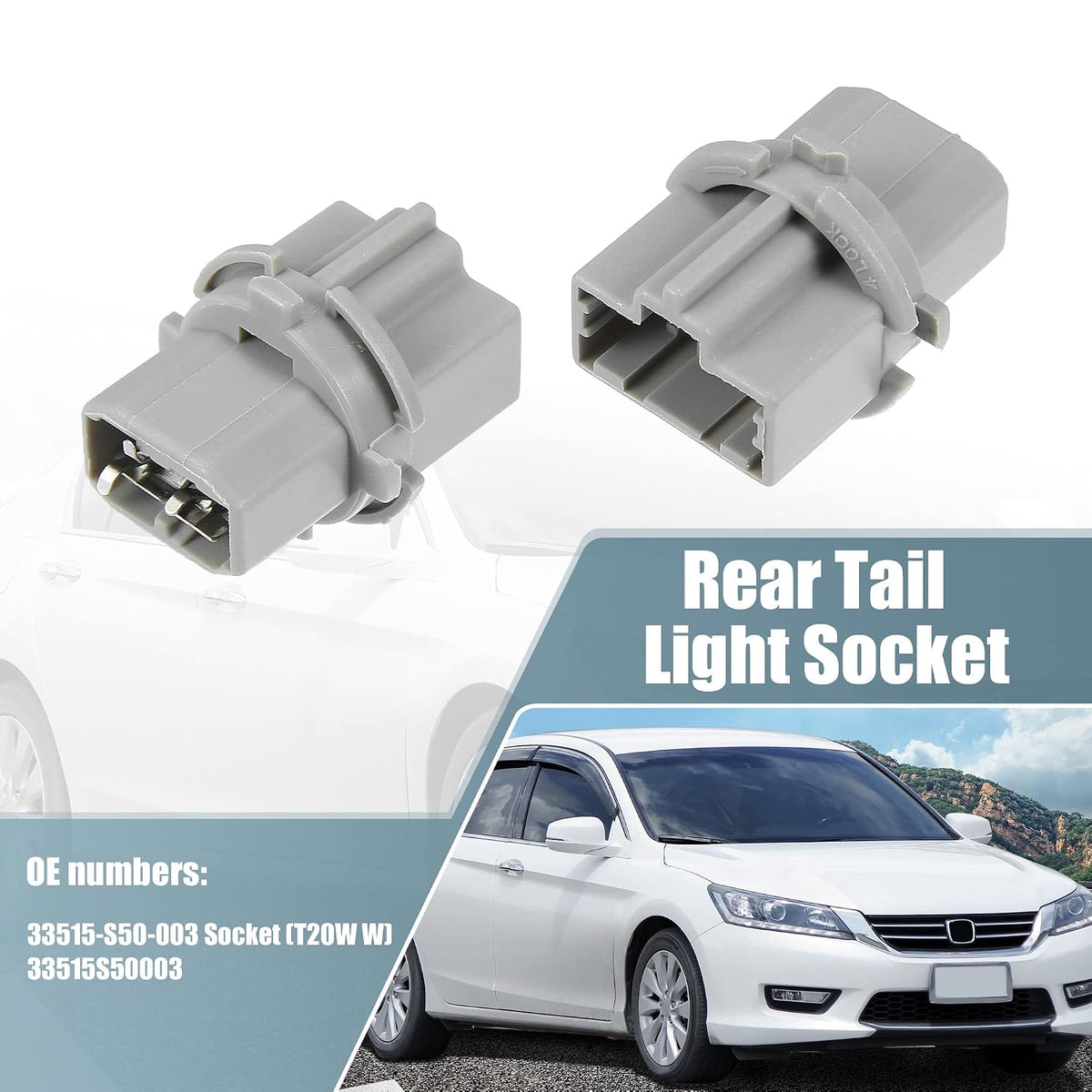 X AUTOHAUX Rear Tail Light Brake Lamp Socket Harness Holder for Honda Civic