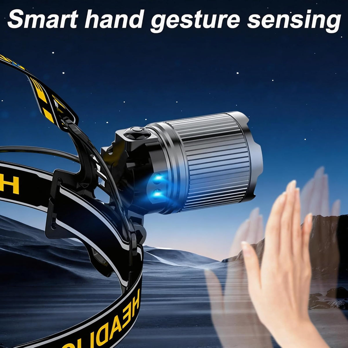 Headlamp Rechargeable, 120,000LM 3 Modes Super Bright LED Headlights