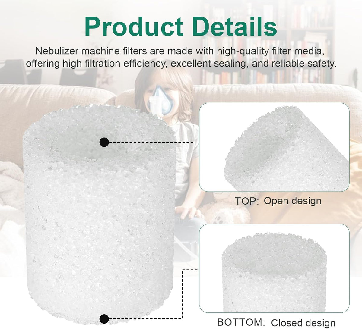 Nebulizer Filter for PARI Vios Nebulizer Compressors, Ultra II, Trek, Trek S