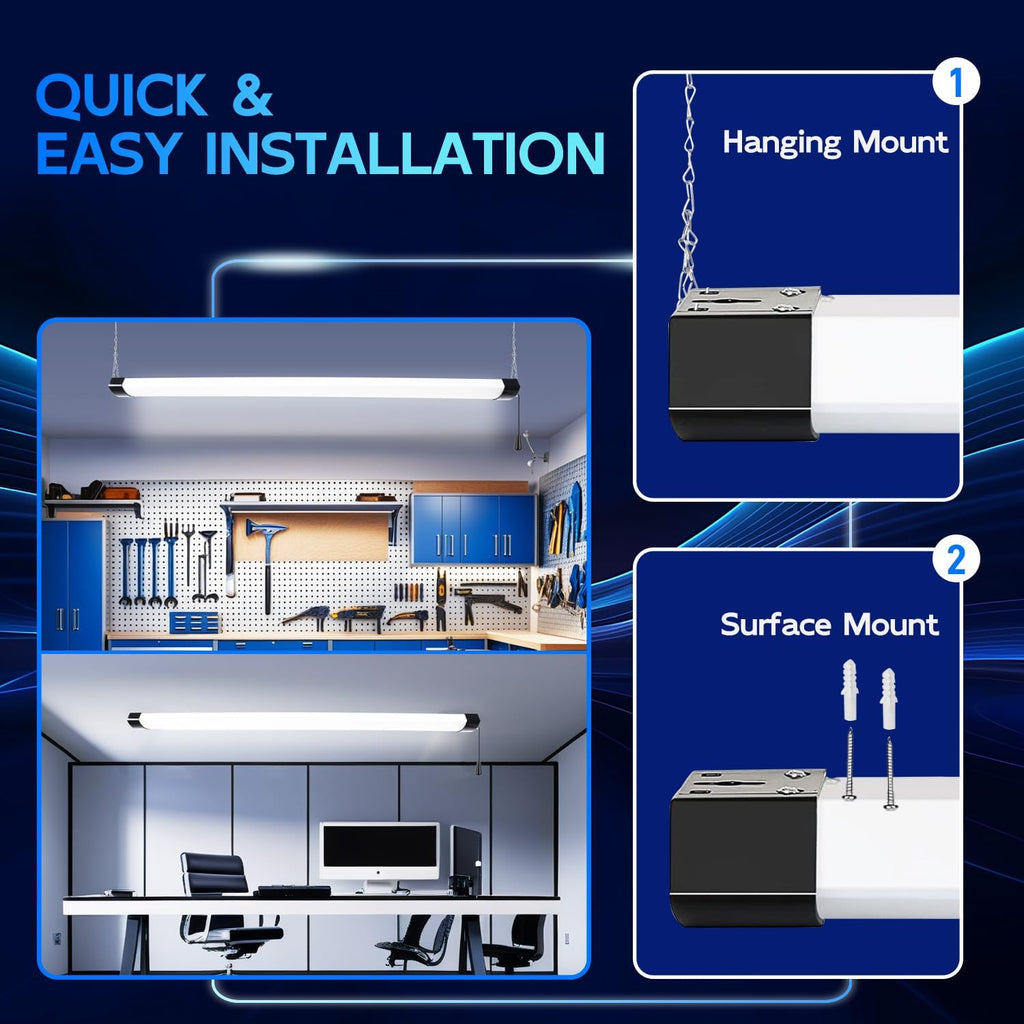 hykolity 4FT 120W LED Shop Light Linkable,13000LM(400w Equivalent)