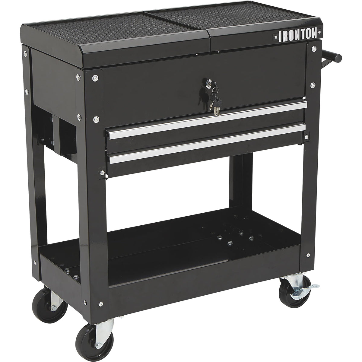 28in. 2-Drawer Rolling Tool Cart, 350-Lb., Locking Drawers