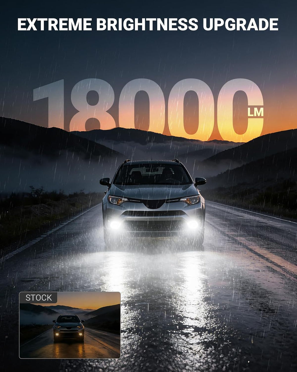 H11/H16/H8 LED Fog Light Bulb, 18000LM Ultra Bright H11 LED bulb, IP68 Waterproof Injection Sealed,Long Lifespan