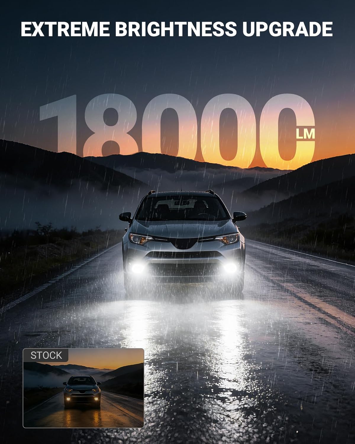 H11/H16/H8 LED Fog Light Bulb, 18000LM Ultra Bright H11 LED bulb, IP68 Waterproof Injection Sealed,Long Lifespan