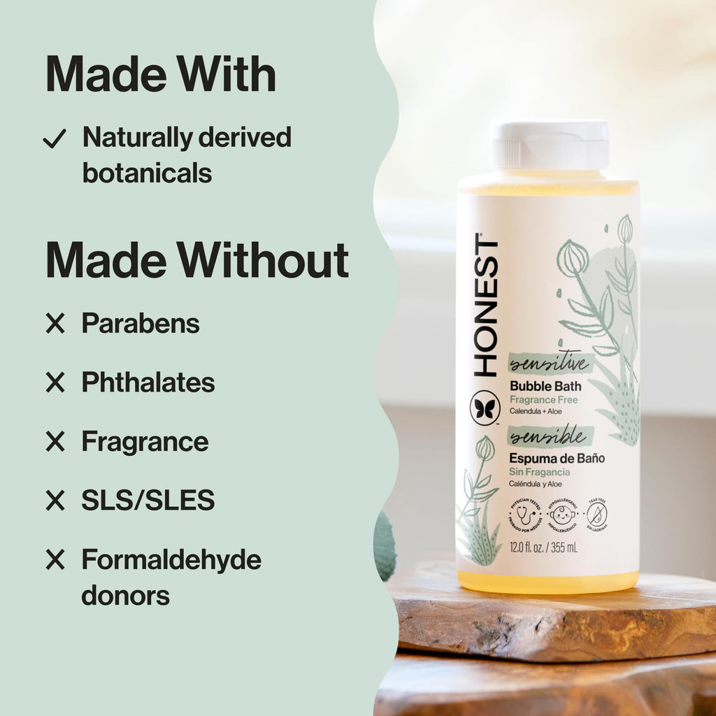 Bubble Bath, Hypoallergenic, Fragrance-Free, 12 fl oz