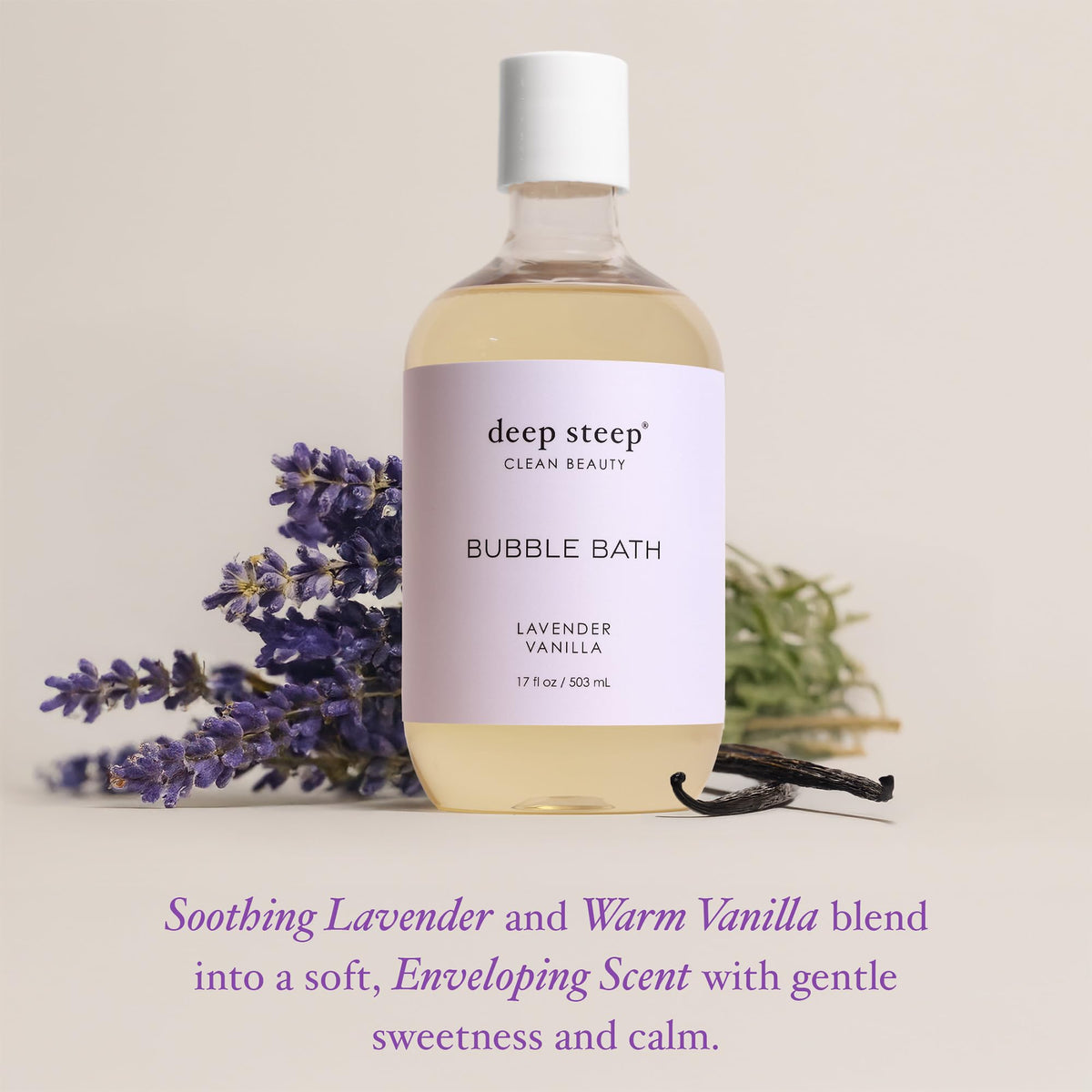 Bubble Bath, Lavender Vanilla, 17oz, 2-Pack, Hypoallergenic