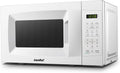 Countertop Microwave Oven, 0.7 Cu.Ft, 700W,Pearl White, ECO Mode | Sound On/Off, One-Touch Buttons, Child Lock