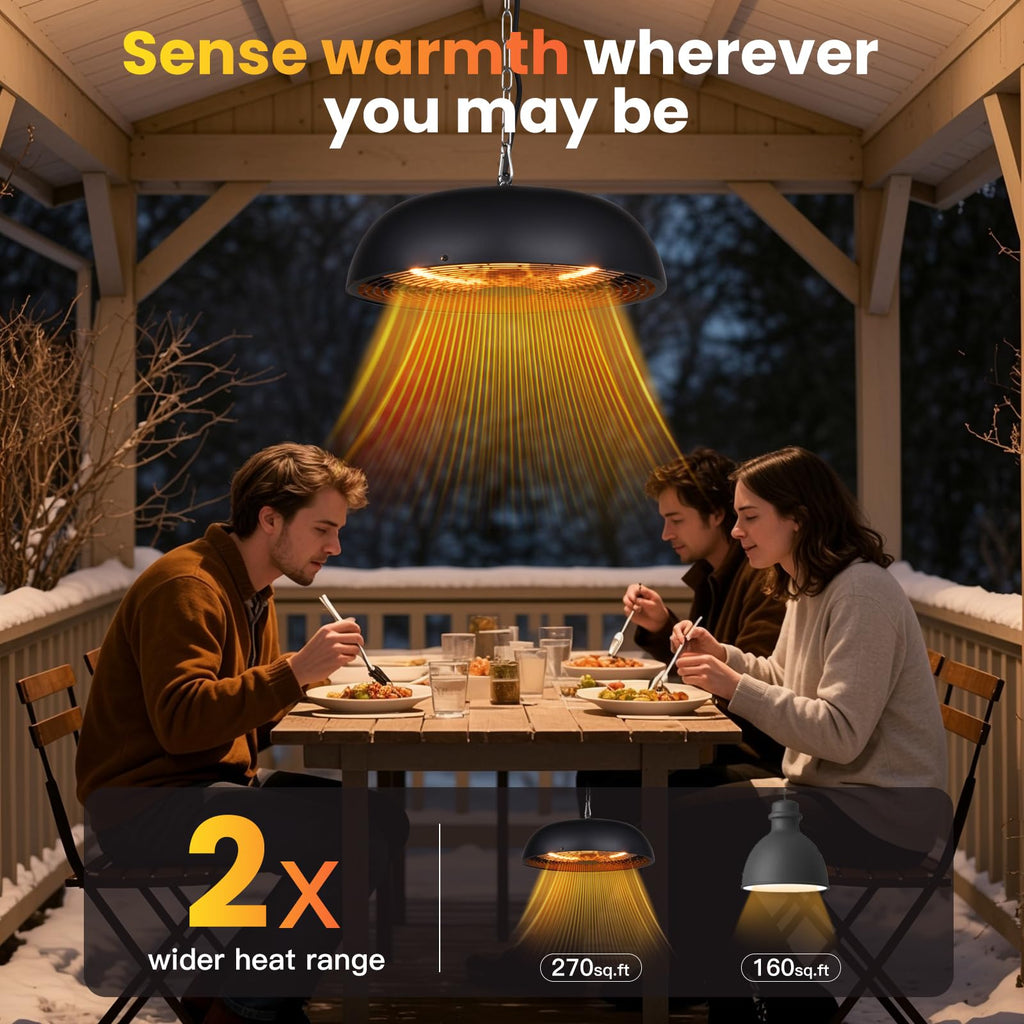 1500W Electric Hanging Patio Heater,Ceiling-Mounted Patio Heater