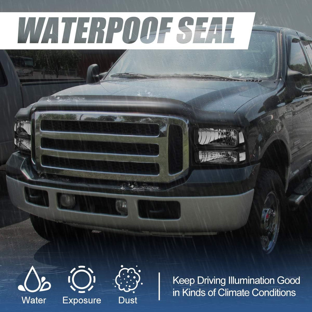 Auto Dynasty Headlights for 2005-2007 Ford F250 F350 F450 F550 Super Duty
