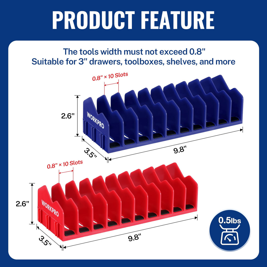 2-Pack Plier Organizer Rack, 20-Slot Tool Organizer and Storage